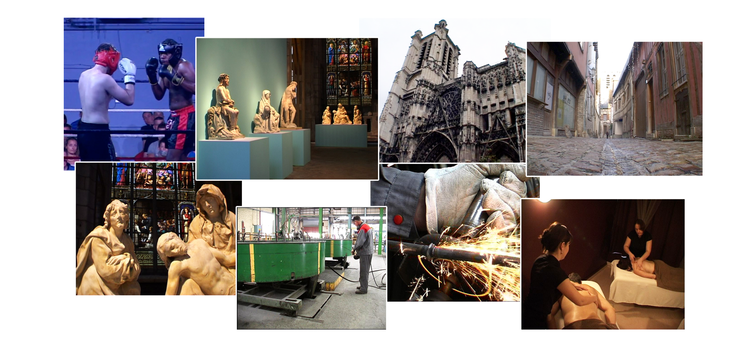 Montage photos provenant de réalisations vidéo de Guillaume Witzer- vidéaste dans l'Aube